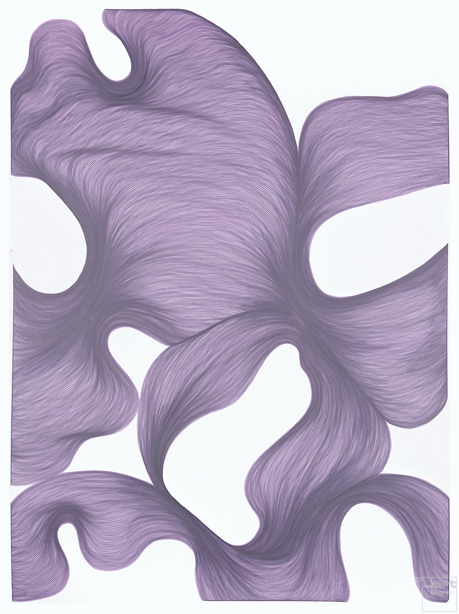 Smokey Lavender Escape | Lali Torma | Zeichnung | Kalligraphie Tinte auf Papier