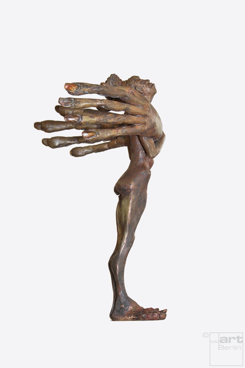 Fräulein - Bronze Plastik - Skulptur von links - Tim David Trillsam Bildhauer Künstler