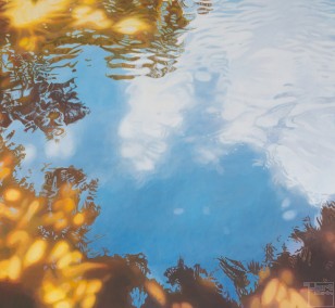 Sonne im Wasser | Malerei von Sven Wiebers | Acryl auf Leinwand, realistisch