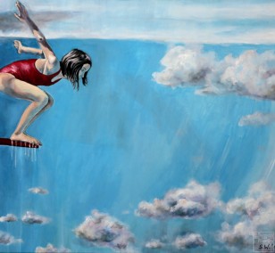 Jetzt | Malerei von Künstlerin Simone Westphal, Acryl auf Leinwand