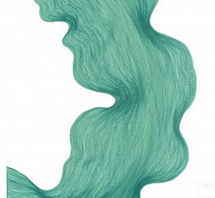 Icy Green | Lali Torma | Zeichnung | Kalligraphietusche auf Papier