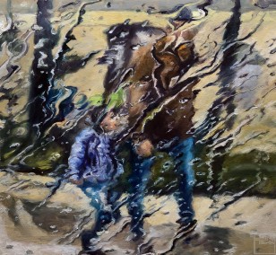 Father and son | Malerei von Künstlerin Simone Westphal, Öl auf Leinwand