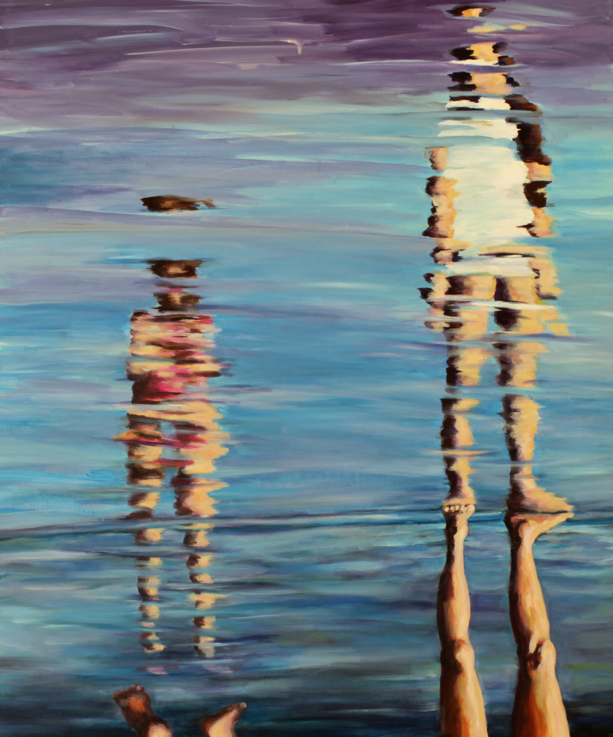 Im Wasser | Malerei von Künstlerin Simone Westphal, Acryl auf Leinwand