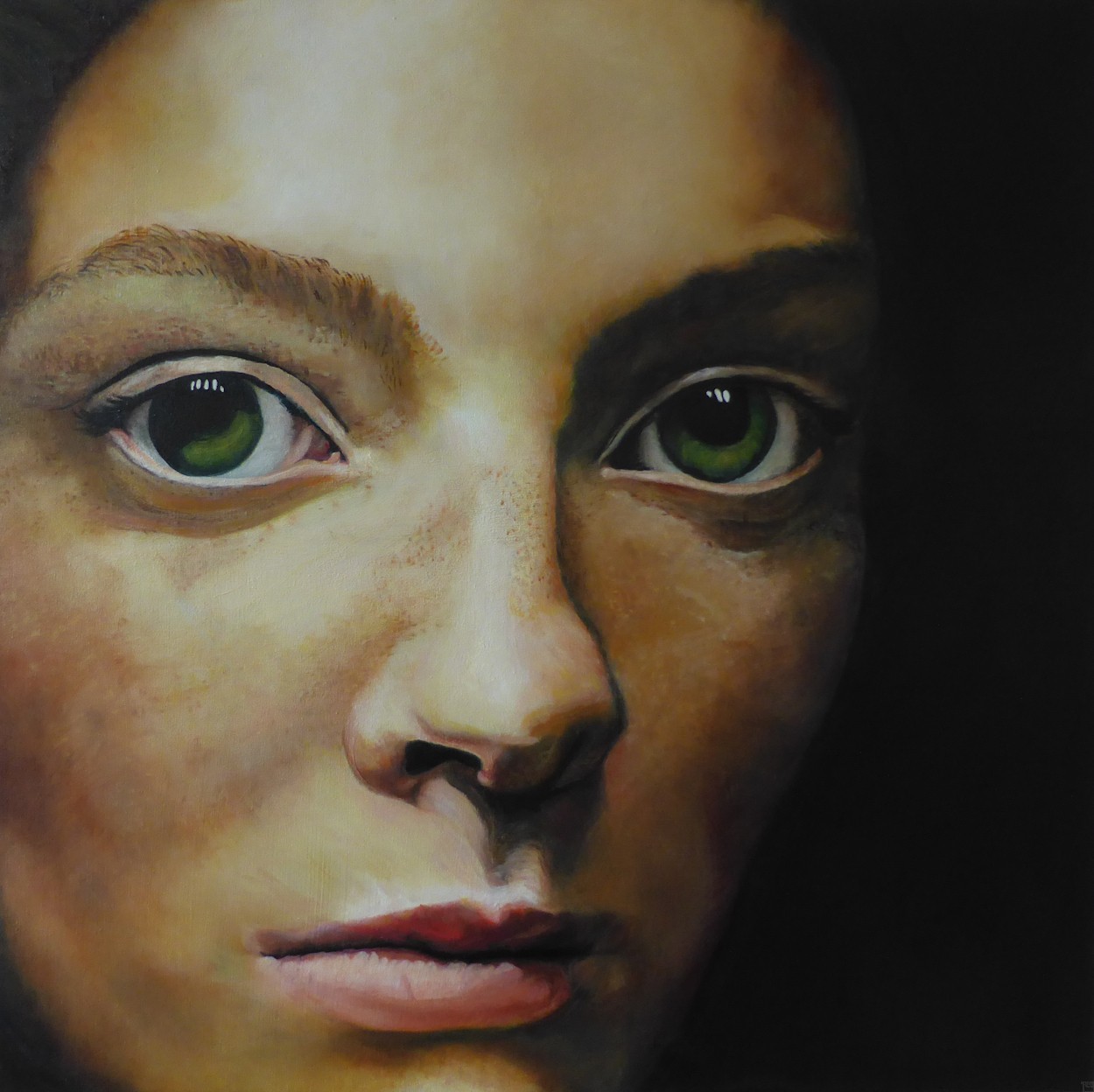 Der Augenblick | Malerei von Eva Nordal | Öl auf Leinwand, realistisch