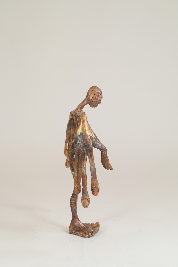 Sprachlos - von links, Bronze Plastik, Skulptur von Tim David Trillsam