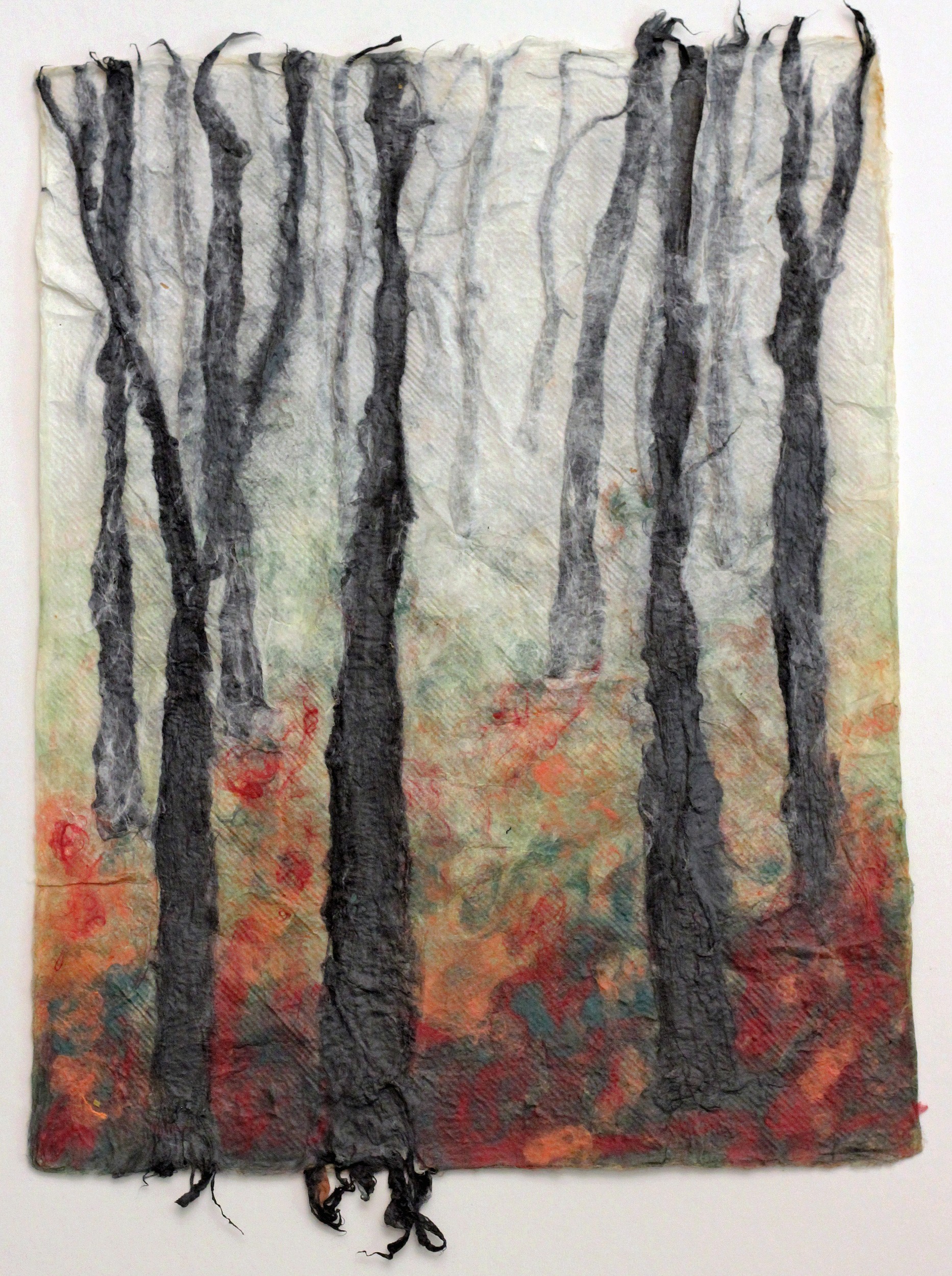 Bäume im Herbst | Malerei von Künstlerin Simone Westphal, Papiermalerei