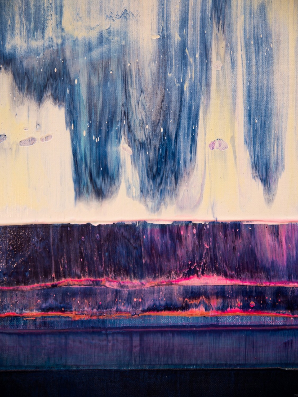Prisma 14 – Iceberg Under Line | Malerei von Lali Torma | Acryl auf Leinwand, abstrakt, detail02