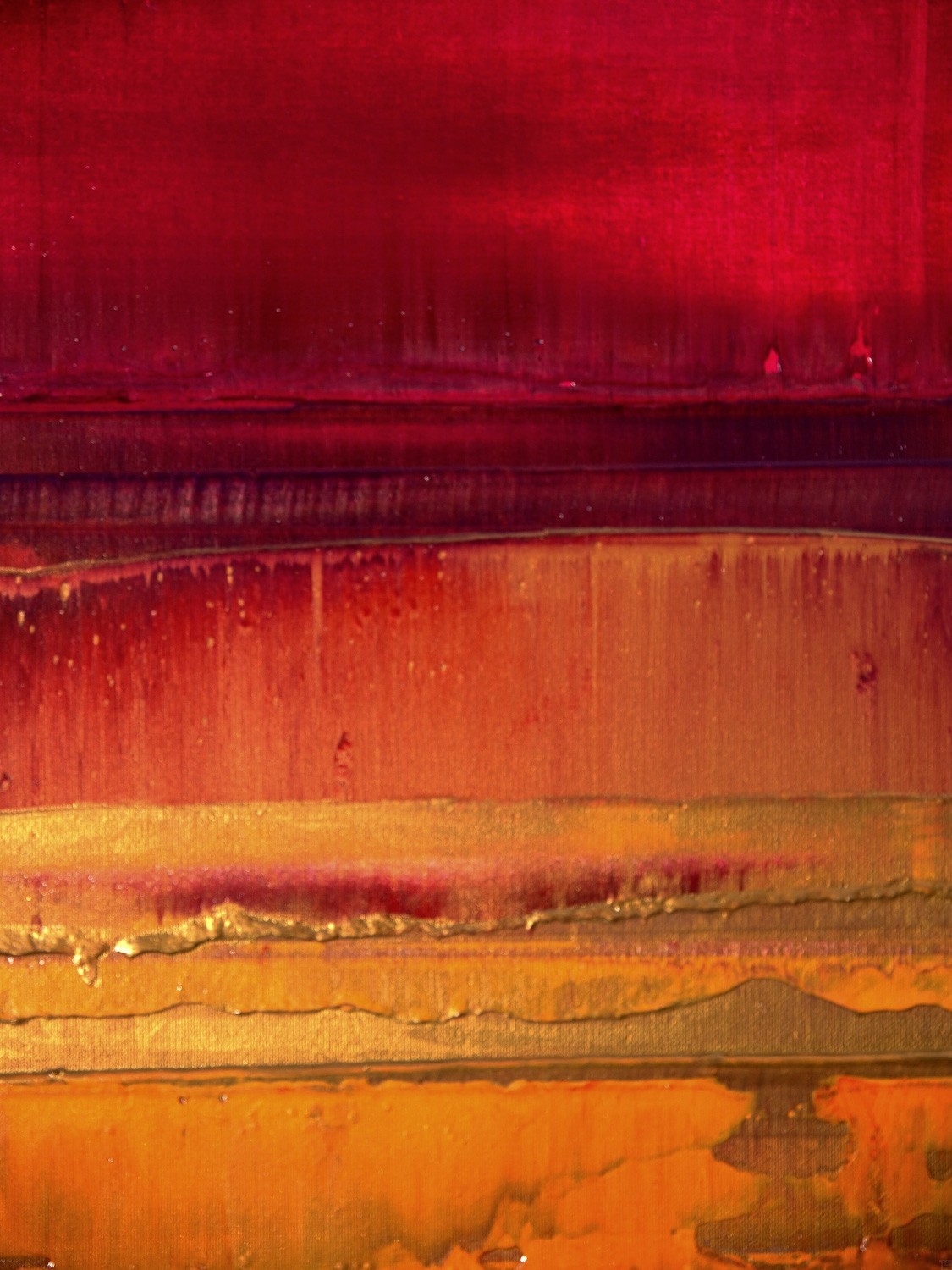 Prisma 15 – Sonnenuntergang Rubin | Malerei von Lali Torma | Acryl auf Leinwand, abstrakt, detail05