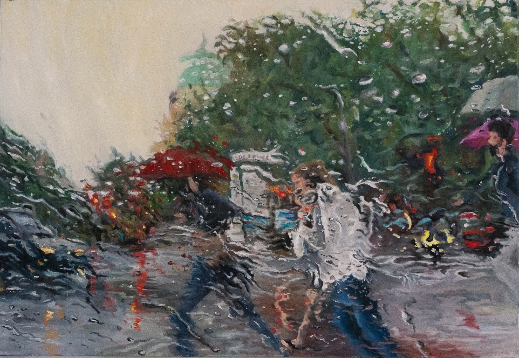 Rainfall II  | Malerei von Künstlerin Simone Westphal, Öl auf Leinwand
