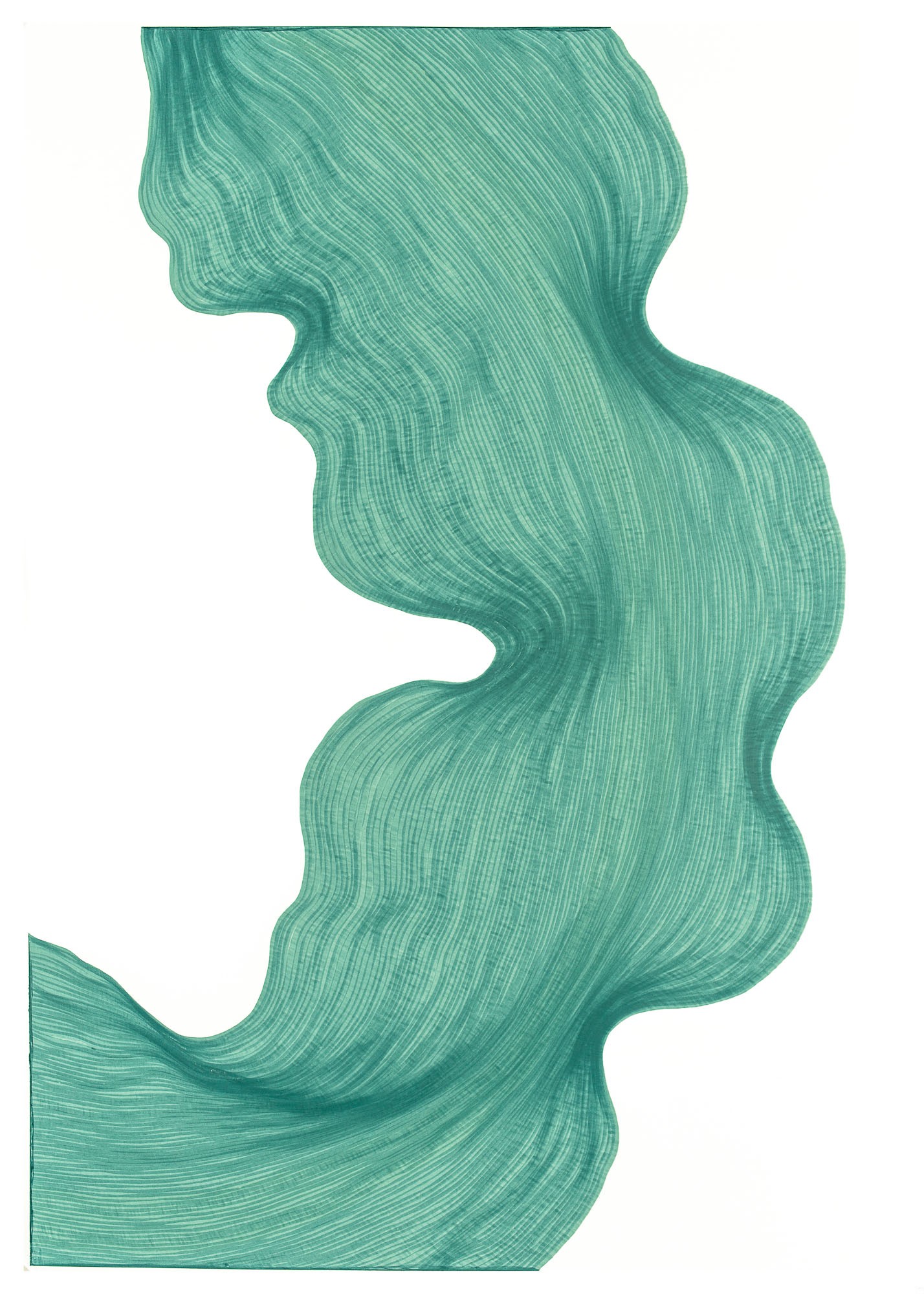 Icy Green | Lali Torma | Zeichnung | Kalligraphietusche auf Papier