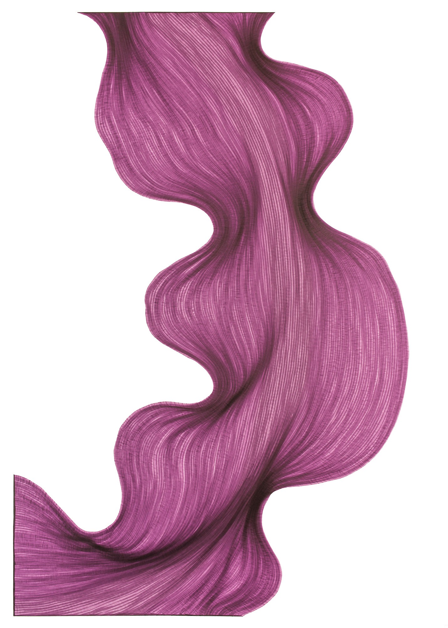 Bubbly Violet | Lali Torma | Zeichnung | Kalligraphie Tinte auf Papier