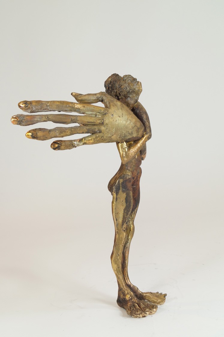 Fräulein - Bronze Plastik - Skulptur von links - Tim David Trillsam Bildhauer Künstler