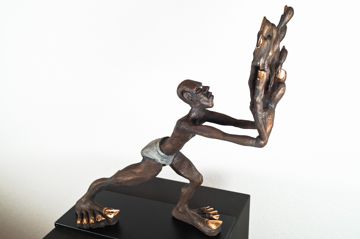 Der Klügere gibt nach | Bronze Plastik, Skulptur von Tim David Trillsam, Edition - 9