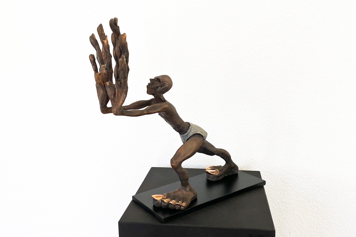 Der Klügere gibt nach | Bronze Plastik, Skulptur von Tim David Trillsam, Edition - 10