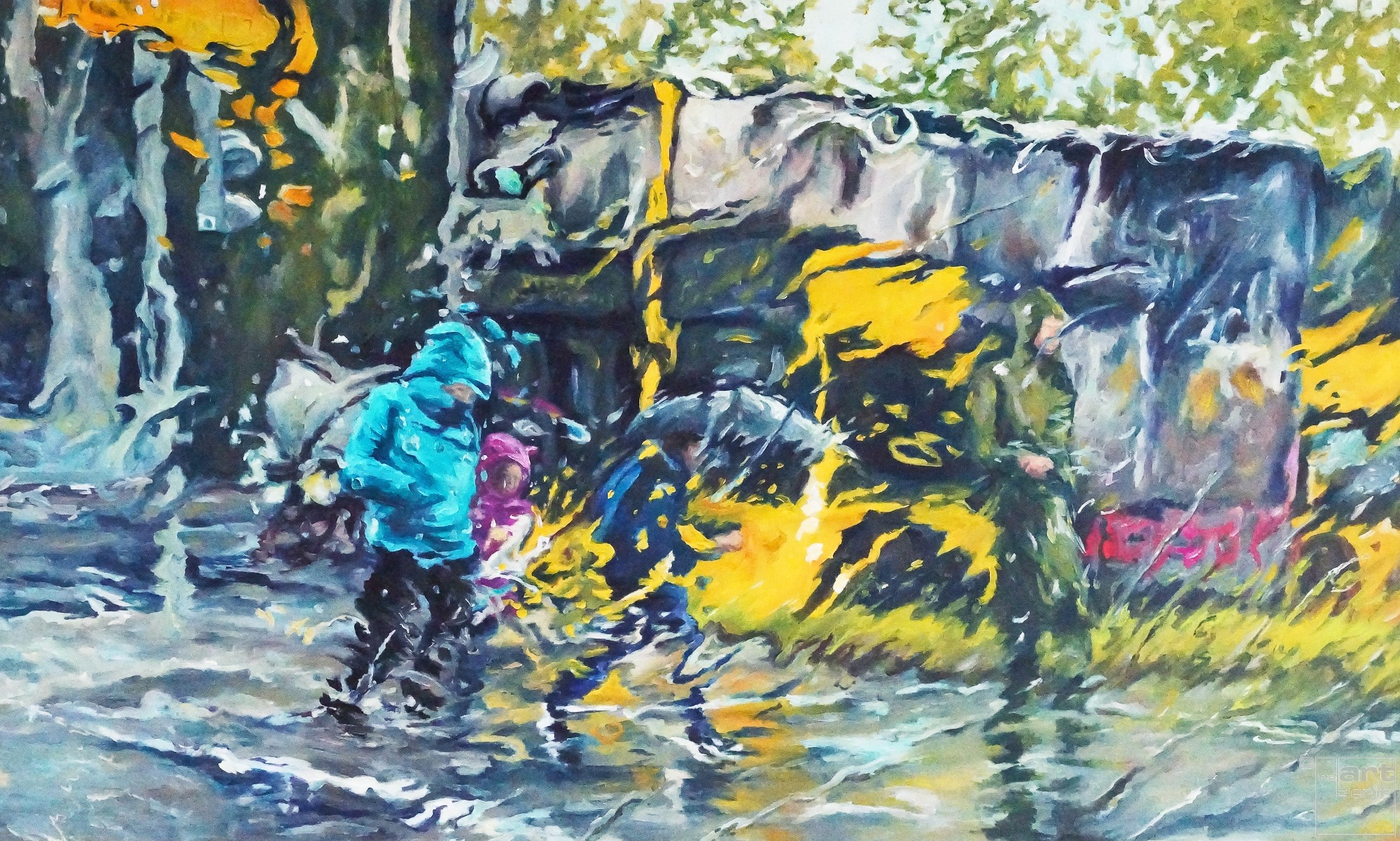 Pouring Rain | Malerei von Künstlerin Simone Westphal, Öl auf Leinw