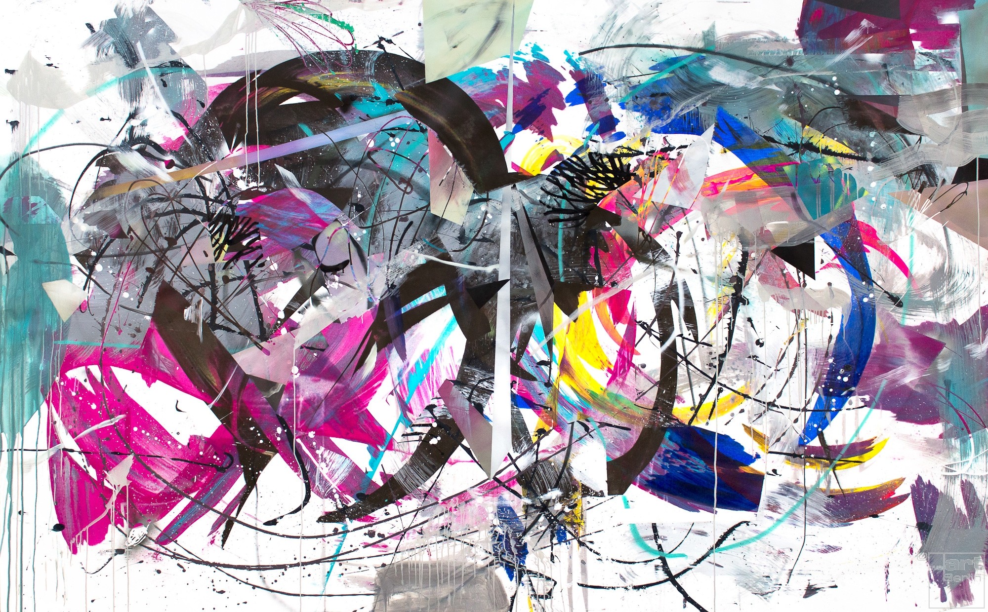 untitled 24, painting by Malwin Faber, oil, acrylic and spray paint on canvas