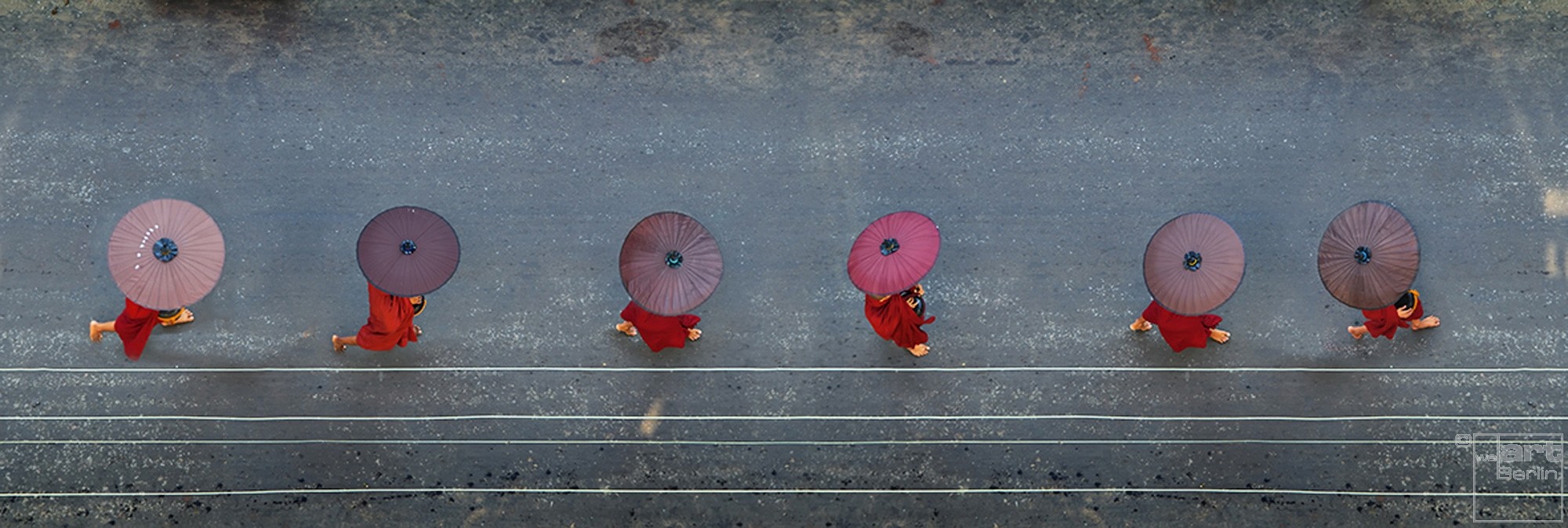 6 Monks, 6 AM (50x150cm) | photography collage by Finkbeiner & Salm, direct print on aluminium dibond, edition