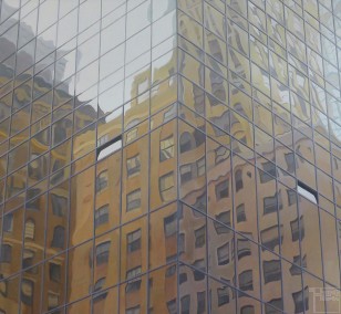 Corner building | painting by Sven Wiebers | acrylic on cotton, realistic art