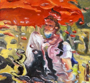 Yellow impression | Malerei von Künstlerin Simone Westphal, Öl auf Leinwand