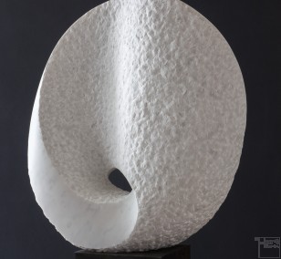Max, marble stone sculpture by Klaus W. Rieck