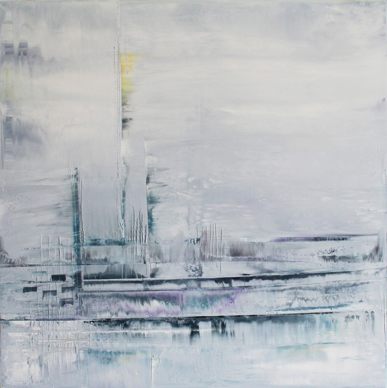 Needle in the Snow | Painting by Lali Torma | oil on canvas, abstract