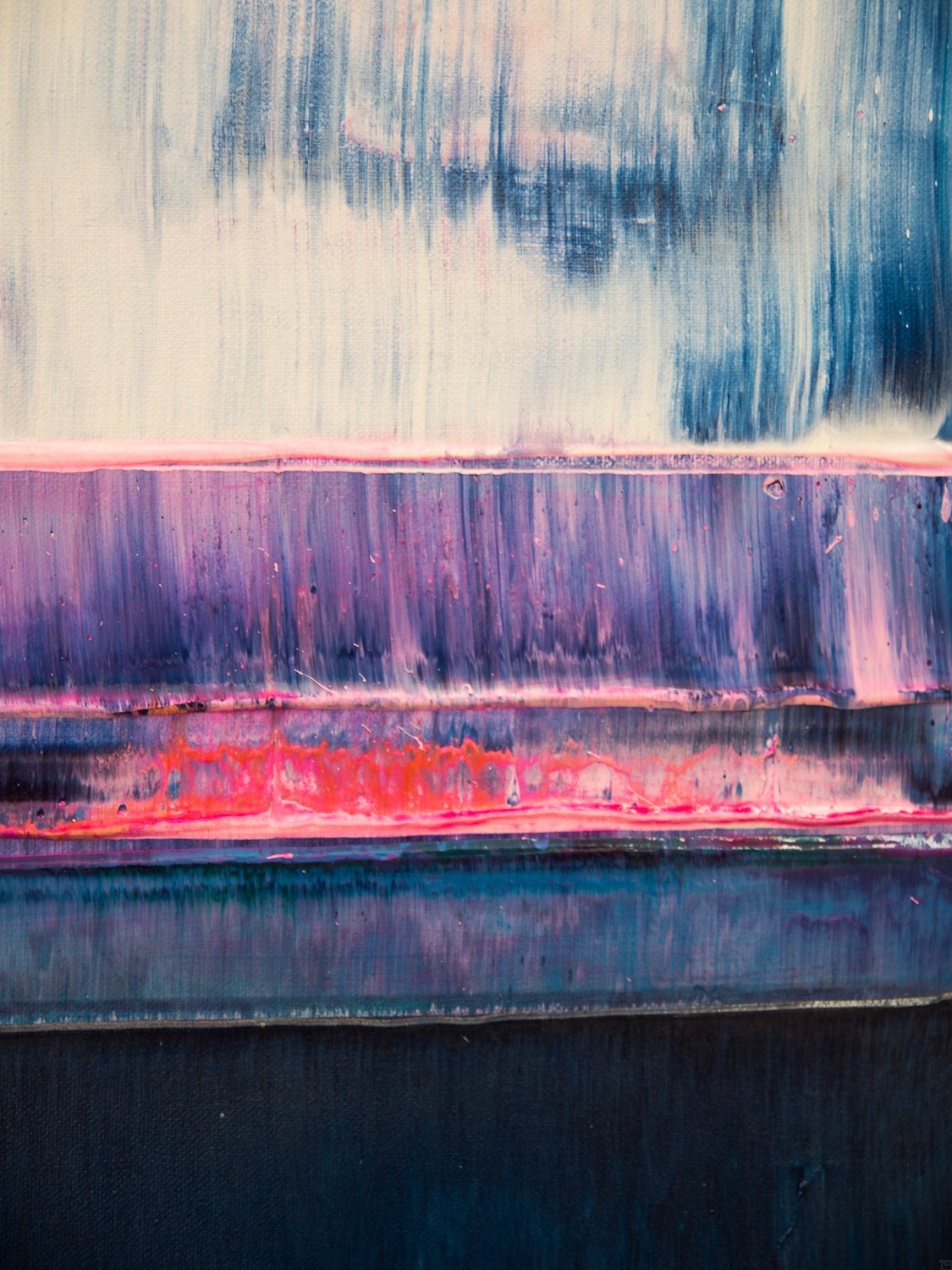 Prism 14 – Iceberg Under Line | Malerei von Lali Torma | Acryl auf Leinwand, abstrakt, detail03